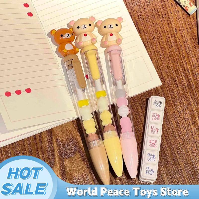Stationery Supplier - ปากกาเจลลายหมีริลัคคุมะ น่ารัก 0.5 มม. สีดำ ปากกาแบบกด