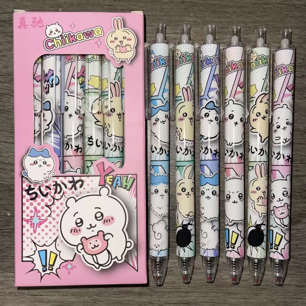 Stationery Supplier - ปากกาเจลแห้งเร็วลายการ์ตูนชิอิคาว่า รุ่นใหม่ปี 2026 บรรจุกล่อง ปากกาลูกลื่นแบบกด สำหรับนักเรียนใช้เขียนสอบ